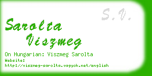 sarolta viszmeg business card